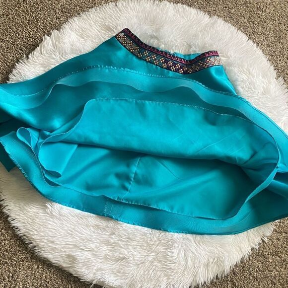 ellie wilde 2 Piece Beaded Dress Corset Top Flowy Skirt Pockets Prom Homecoming - Picture 11 of 16